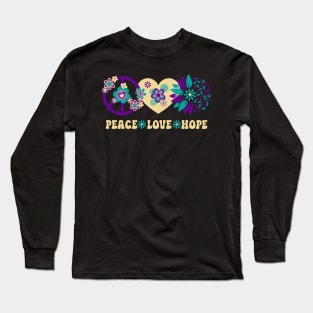 Peace Love Hope Suicide Prevention Awareness Long Sleeve T-Shirt